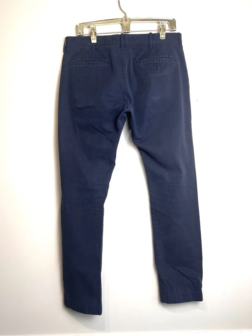 J.Crew Mens Size 32x32 Navy Blue The Driggs Trousers Chino Pants, GUC